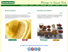Tablet Screenshot of concordfoods.com